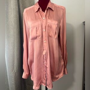 Banana Republic Satin Blouse in Blush